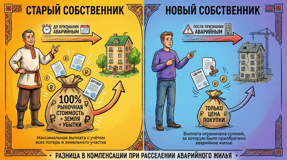 Критическое значение имеет момент приобретения права собственности.