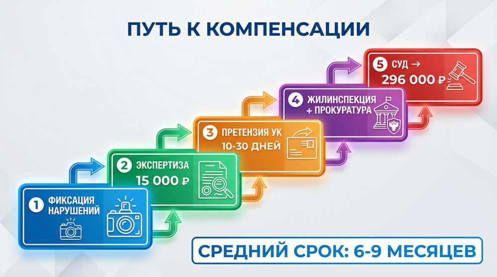 Пошаговый алгоритм взыскания ущерба