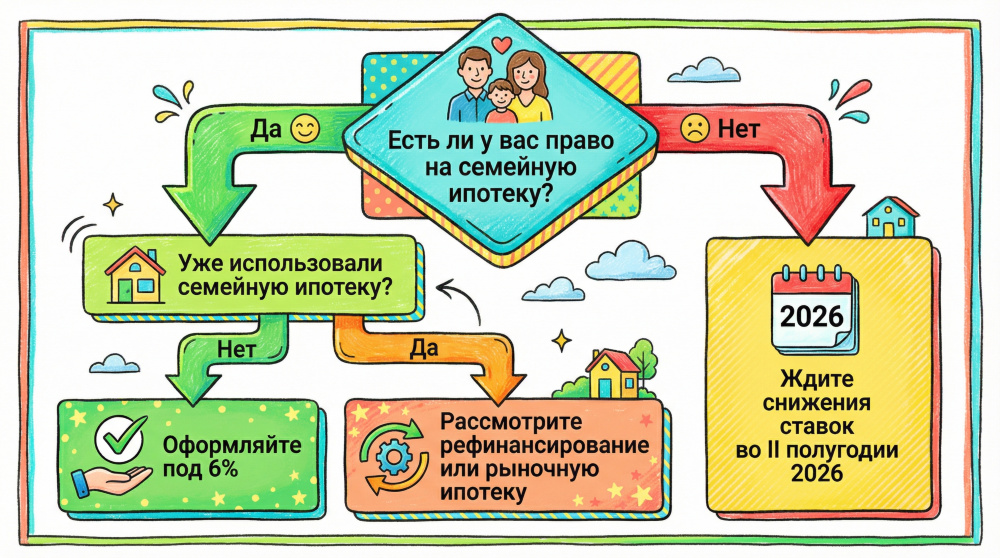 Пошаговая схема для семей, выбирающих стратегию покупки жилья