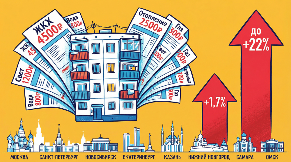 Тарифы ЖКХ с 1 января 2026: анализ по регионам РФ