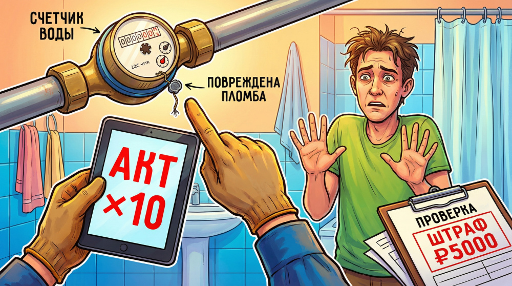 Сорваны пломбы на счётчиках воды: что делать в 2026