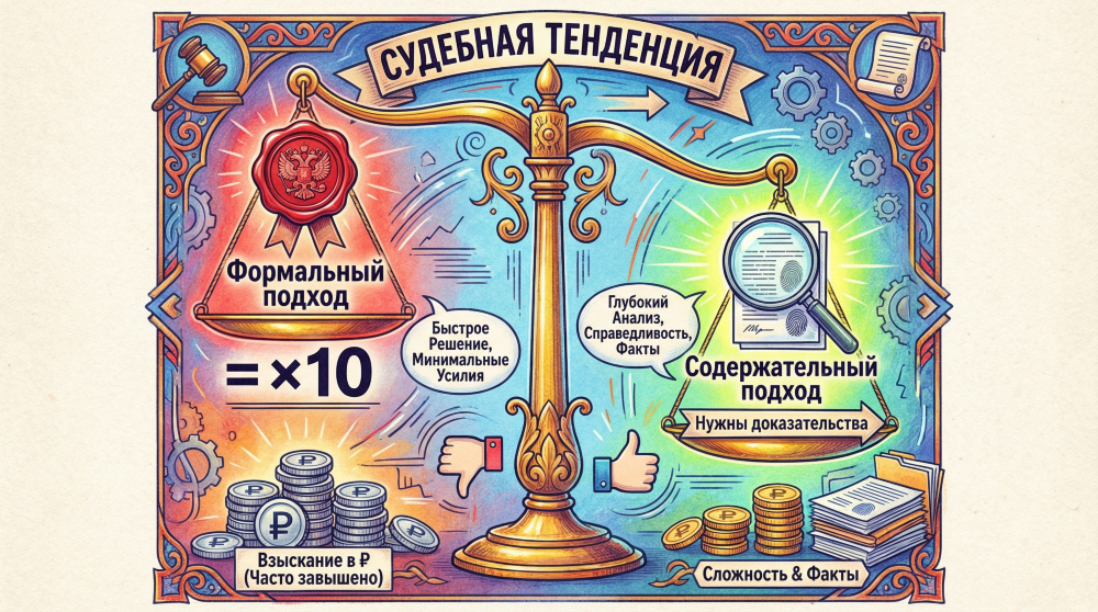 Два подхода российских судов: формальный и содержательный